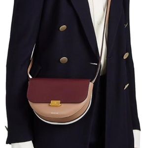 Wandler Belt Anna Burgundy/Tan/White Leather Cross